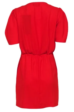 The Kooples - Red Puff Sleeve Wrap Dress Sz 10