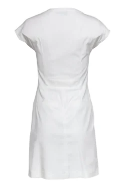 The Kooples - White Textured Lace-Up Bodycon Dress Sz 2