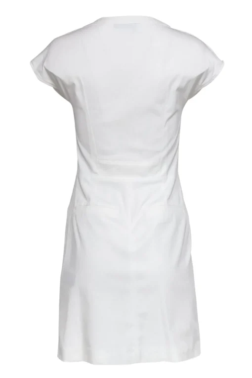 The Kooples - White Textured Lace-Up Bodycon Dress Sz 2