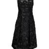 Theia - Black Embroidered Sequin Dress Sz 10