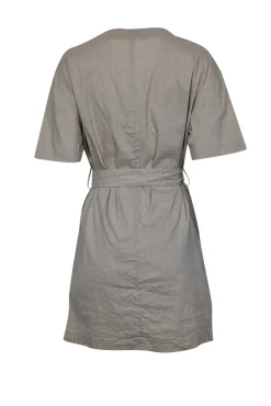 Theory - Beige Linen Blend Belted Shift Dress Sz 4