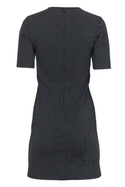 Theory - Black & Grey Geometric Print Short Sleeve Bodycon Dress Sz 2