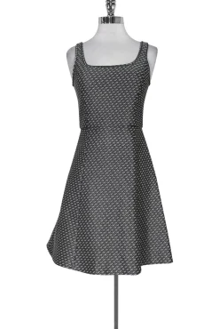 Theory - Black & White Flared Dress Sz 2