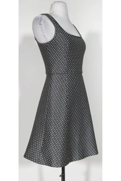 Theory - Black & White Flared Dress Sz 2
