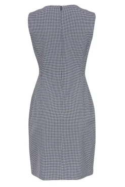 Theory - Black & White Houndstooth Sleeveless Sheath Dress Sz 8