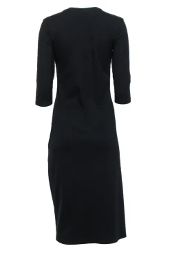 Theory - Black Knit Midi Dress w/ Buttoned Slit Sz M