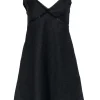 Theory - Black Linen Blend Sleeveless Lace Trim Dress Sz 0