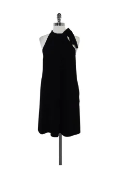 Theory - Black Pleated High Neck Dress Sz 2