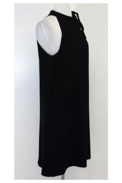 Theory - Black Pleated High Neck Dress Sz 2