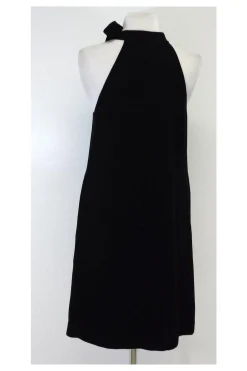 Theory - Black Pleated High Neck Dress Sz 2