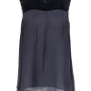 Theory - Black Silk Tank w/ Navy Sequins Sz M