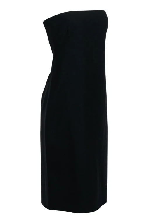 Theory - Black Strapless Midi Dress Sz 8
