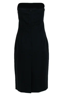 Theory - Black Strapless Midi Dress Sz 8