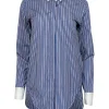 Theory - Blue w/ Red & White Stripes Long Sleeve Button Down Sz P