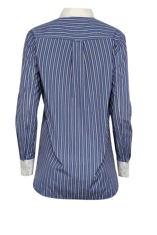 Theory - Blue w/ Red & White Stripes Long Sleeve Button Down Sz P