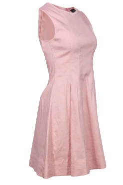 Theory - Blush Pleated Fit & Flare Sleeveless Mini Dress Sz 2