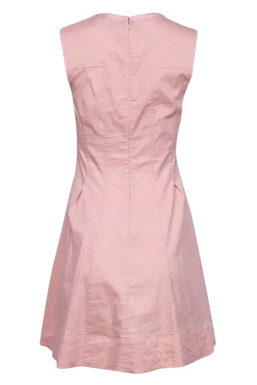 Theory - Blush Pleated Fit & Flare Sleeveless Mini Dress Sz 2