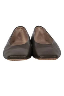 Theory - Brown Leather Square Toe Flats Sz 7.5