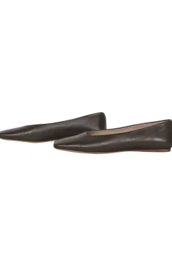Theory - Brown Leather Square Toe Flats Sz 7.5