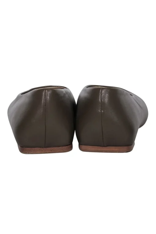 Theory - Brown Leather Square Toe Flats Sz 7.5