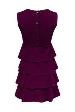 Theory - Burgundy Tiered Shift Dress Sz S