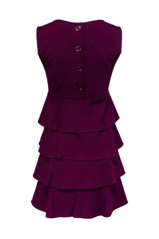 Theory - Burgundy Tiered Shift Dress Sz S