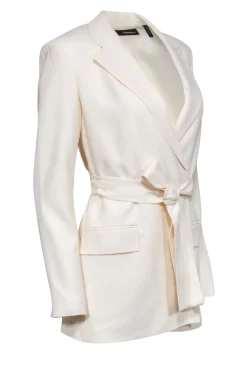 Theory - Cream Waist Tie Blazer Sz 4