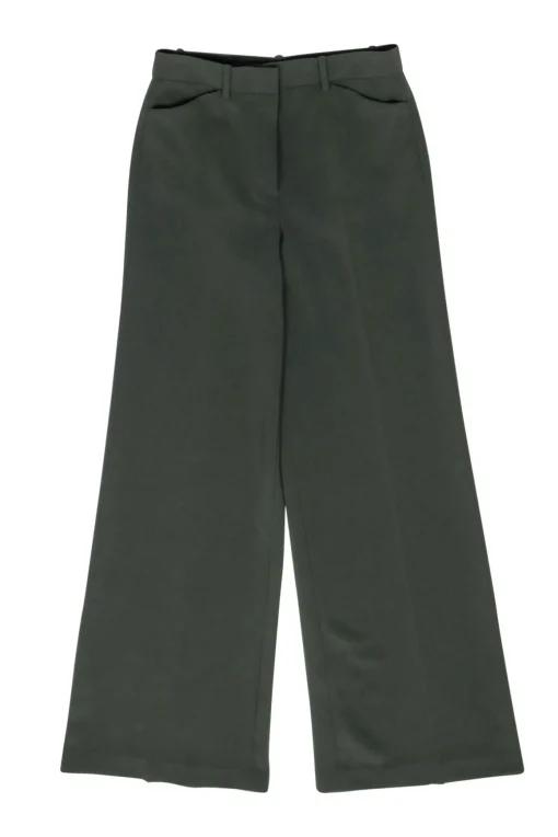 Theory - Dark Rosemary Crepe Wide-Leg Pants Sz 2