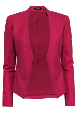 Theory - Fuchsia Open Front Faux Pocket Blazer