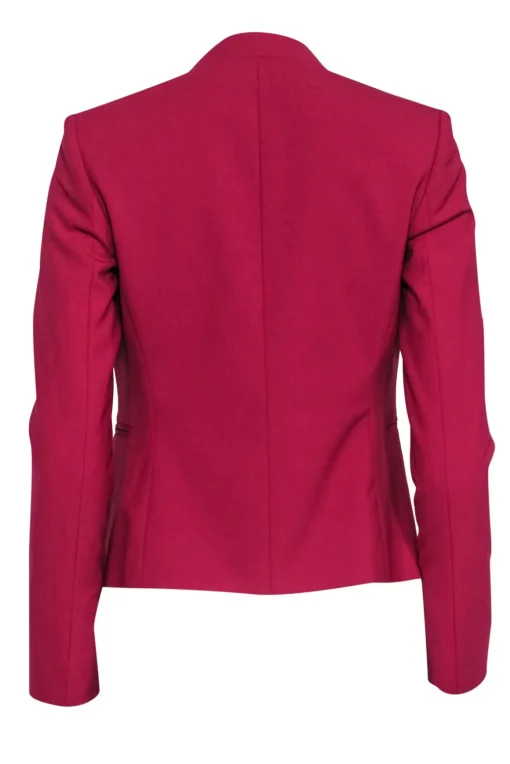 Theory - Fuchsia Open Front Faux Pocket Blazer