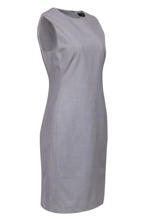 Theory - Grey Sleeveless Knee-length Sheath Dress Sz 8