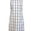 Theory - Ivory & Navy Plaid Sleeveless Sheath Dress Sz 4
