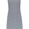Theory - Navy & White Striped Sleeveless Shift Dress Sz S