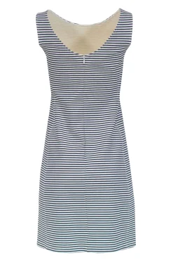 Theory - Navy & White Striped Sleeveless Shift Dress Sz S