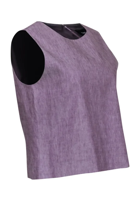Theory - Orchid Linen Blend Tank Sz L