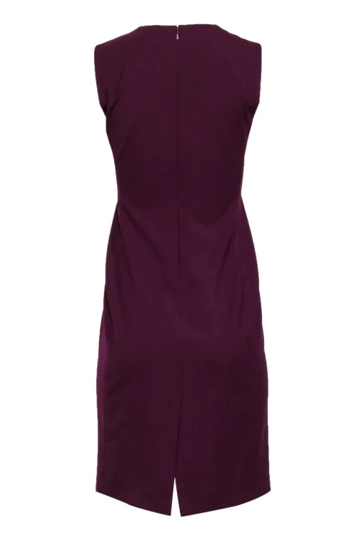 Theory - Plum Sleeveless Wool Blend Sheath Dress Sz 0