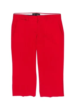 Theory - Red Capri Pants w/ Button Cuffs Sz 0