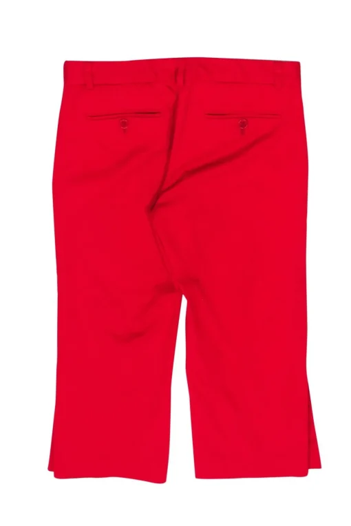 Theory - Red Capri Pants w/ Button Cuffs Sz 0