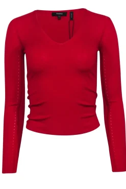 Theory - Red Wool Blend V-neck Sweater Sz XS