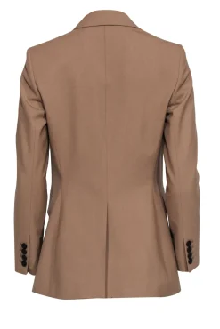 Theory - Tan Wool Blend Long Buttoned Blazer Sz 2
