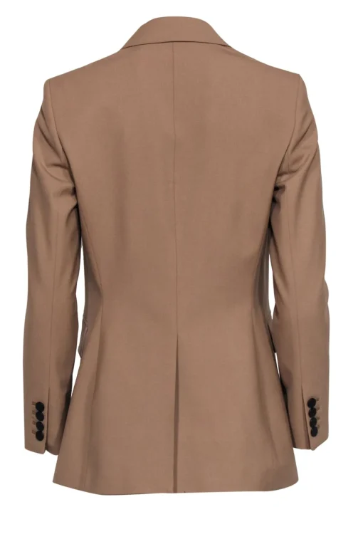 Theory - Tan Wool Blend Long Buttoned Blazer Sz 2