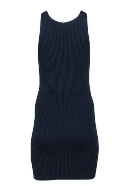 Theory- Navy Ribbed Knit Mini Dress Sz P