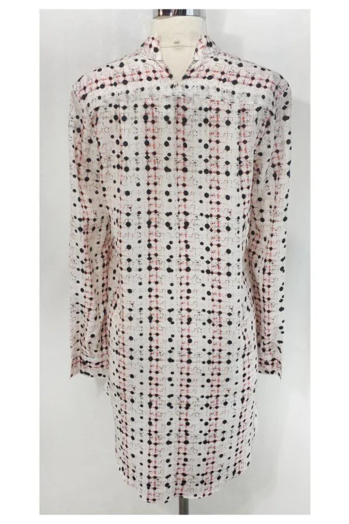 Theyskens' Theory - Abstract Print Silk Shirt Dress Sz S