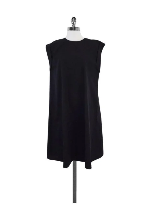 Tia Cibani - Black Cotton Shift Dress Sz 8