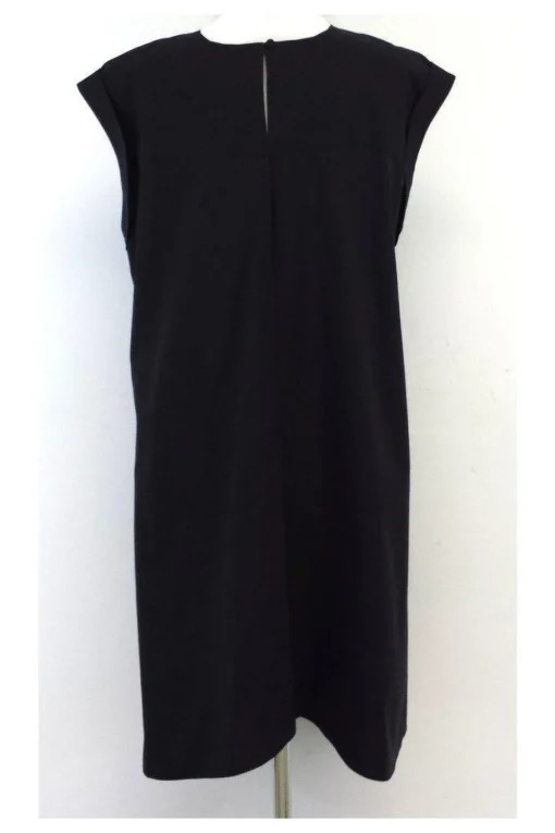 Tia Cibani - Black Cotton Shift Dress Sz 8