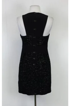Tibi - Black & Gold w/ Silk Neckline Dress Sz 6