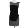 Tibi - Black & White Diamond Pattern Sleeveless Dress Sz 2