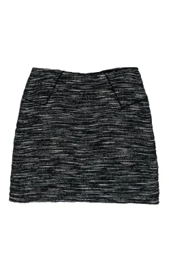 Tibi - Black & White Marbled Tween Miniskirt Sz 0