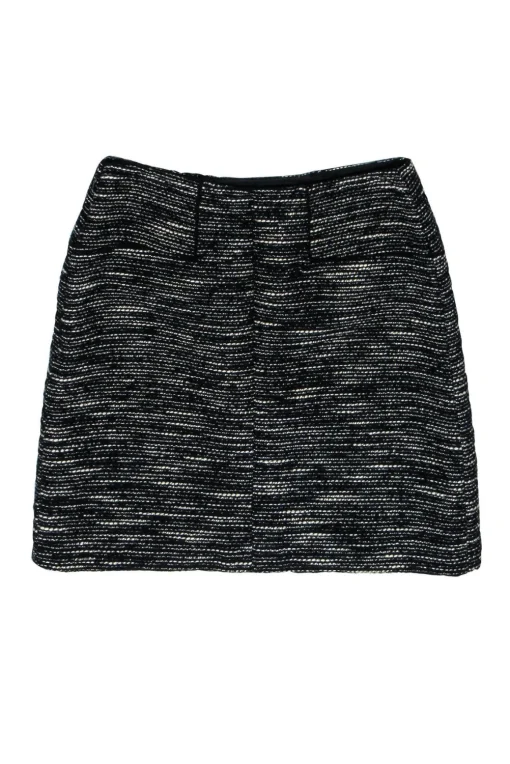 Tibi - Black & White Marbled Tween Miniskirt Sz 0