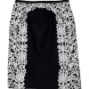 Tibi - Black & White Paisley Silk Skirt Sz 8